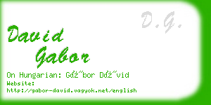 david gabor business card